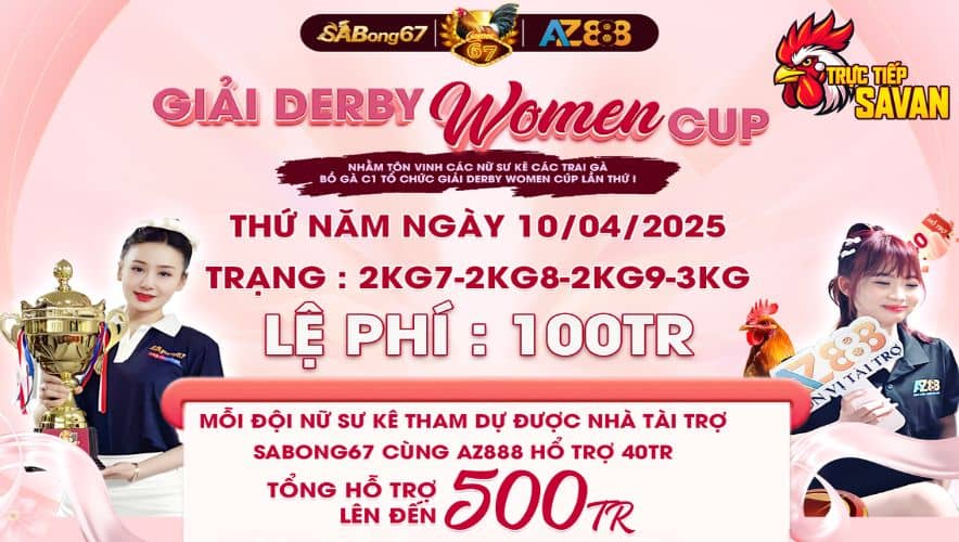 Thông báo giải Derby Women cup tại CPC1 ngày 10/04/2025 Thông báo giải Derby Women cup tại CPC1 ngày 10/04/2025